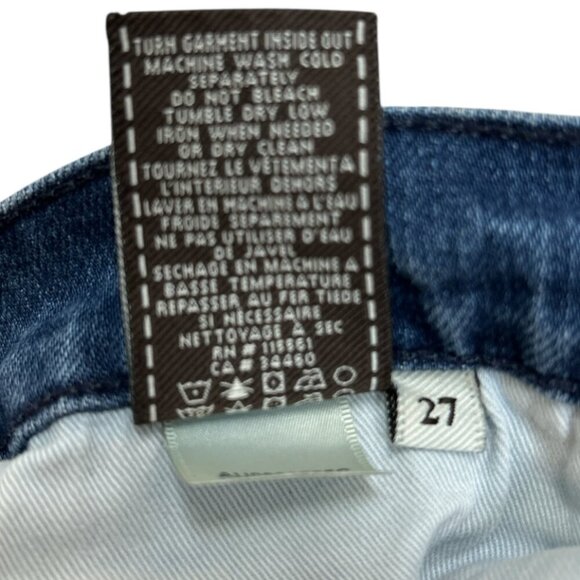7 For All Mankind Josefina Skinny Boyfriend Jeans Medium Wash Jeans Size 27 - Picture 8 of 11